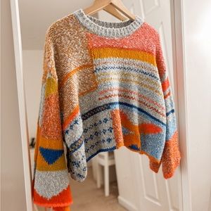 Moon & Madison Boxy Colorful Sweater